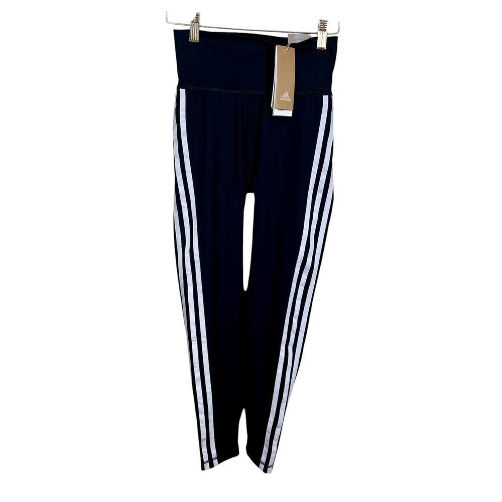 Adidas Black high rise training haptech tight size S engineered to shape gym